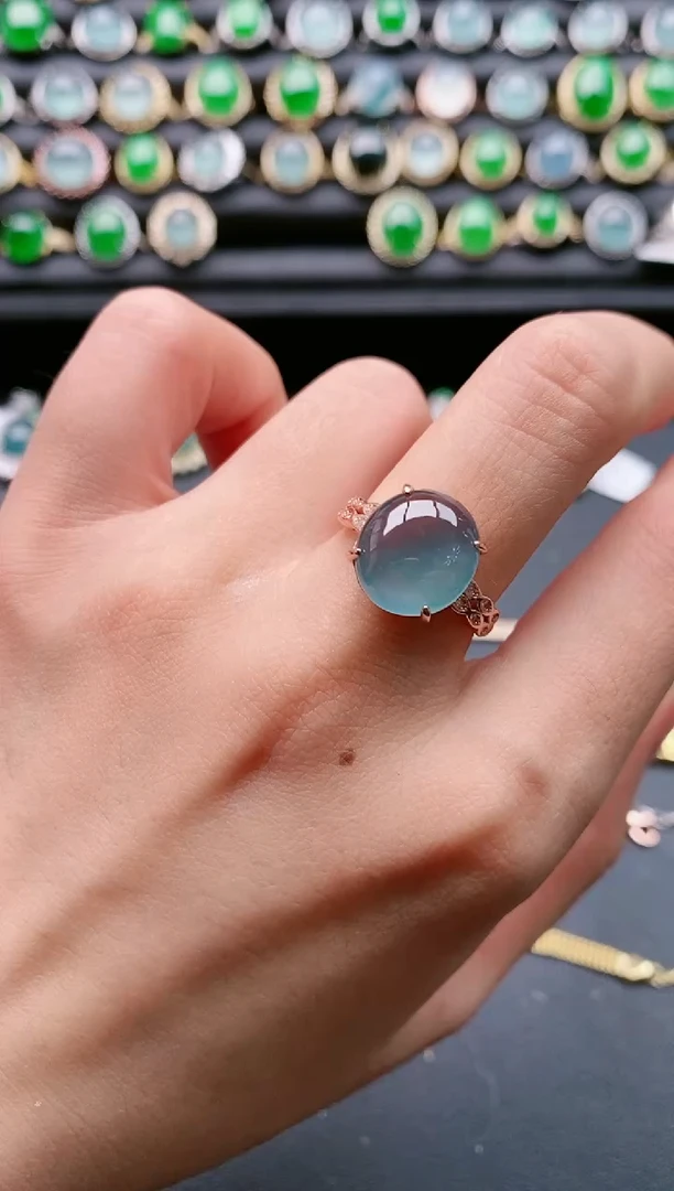 【闪购商品】翡翠戒指银S925镶嵌111111