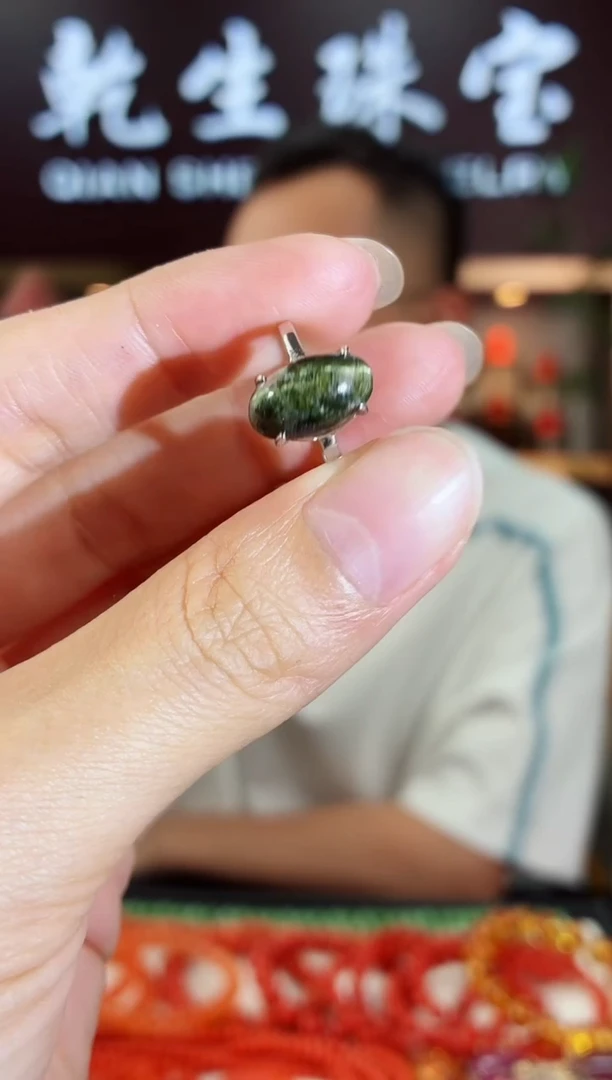 银S925镶嵌戒指碧玺958