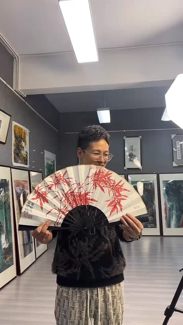 【闪购商品】国画29号荆贵家老师绘画折扇