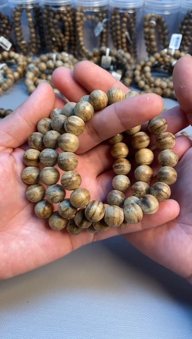 沉香手串东马圆珠单圈微瑕1.2多样性发其一