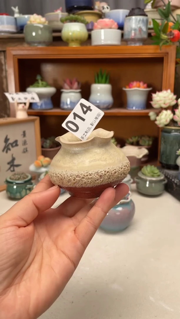 瓷片014知木小芳花盆