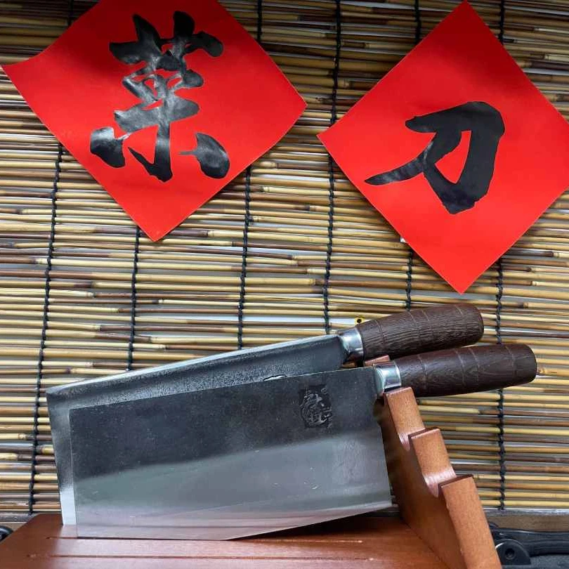 卢大锤【官方正品】1斤手工锻打砍斩切两用家用开刃轴承钢菜刀