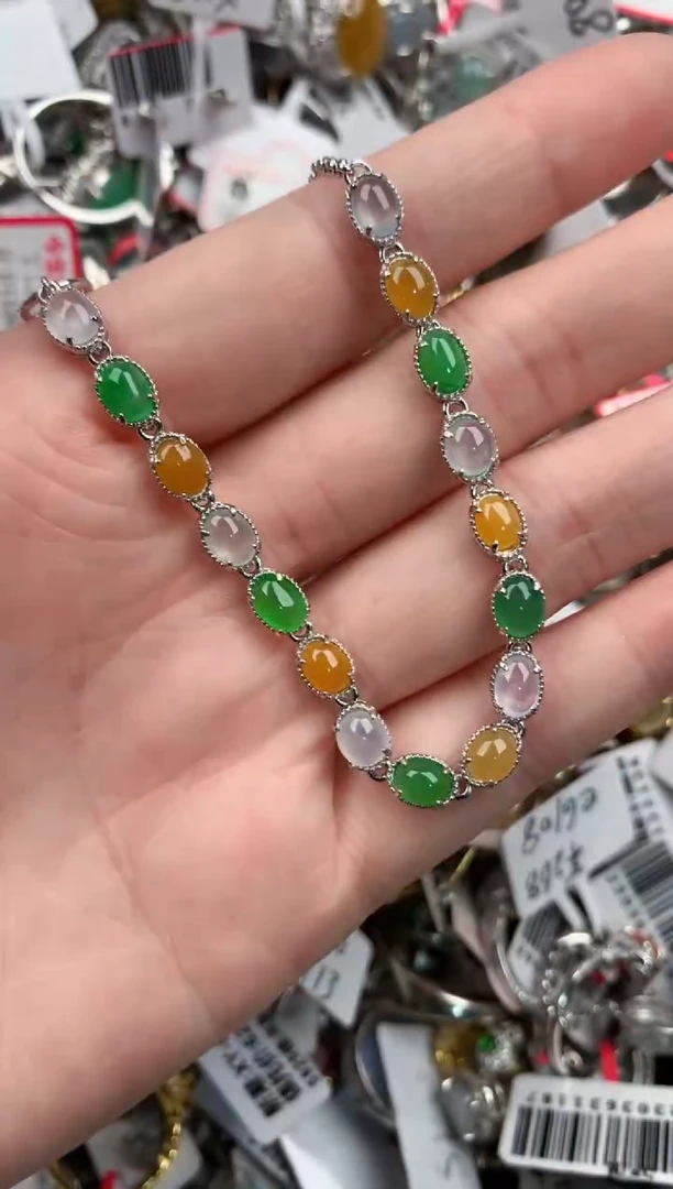 银S925镶嵌戒指翡翠111            10