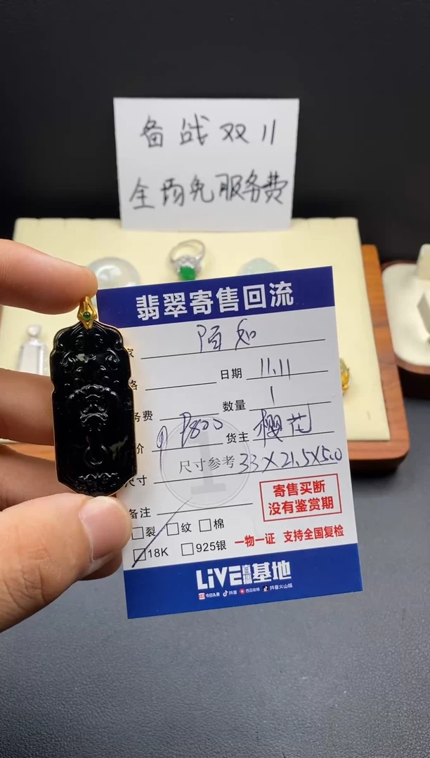 颈饰18K金镶嵌翡翠?****️3000330