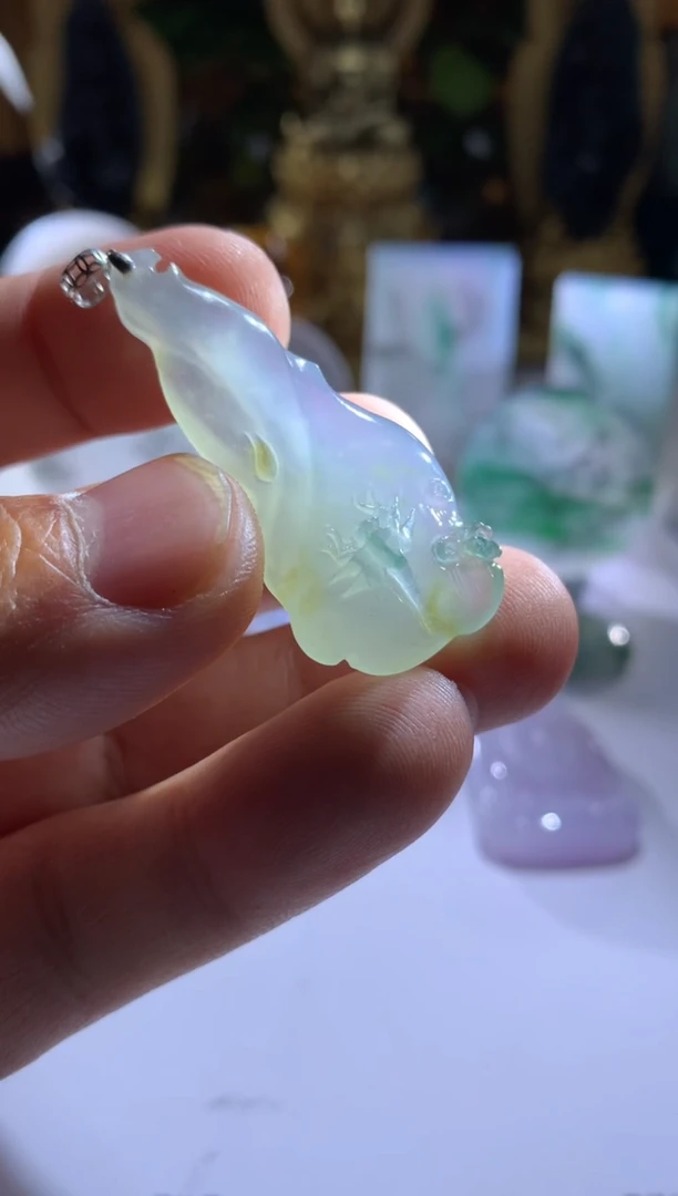 【闪购商品】翡翠颈饰未镶嵌蜻蜓