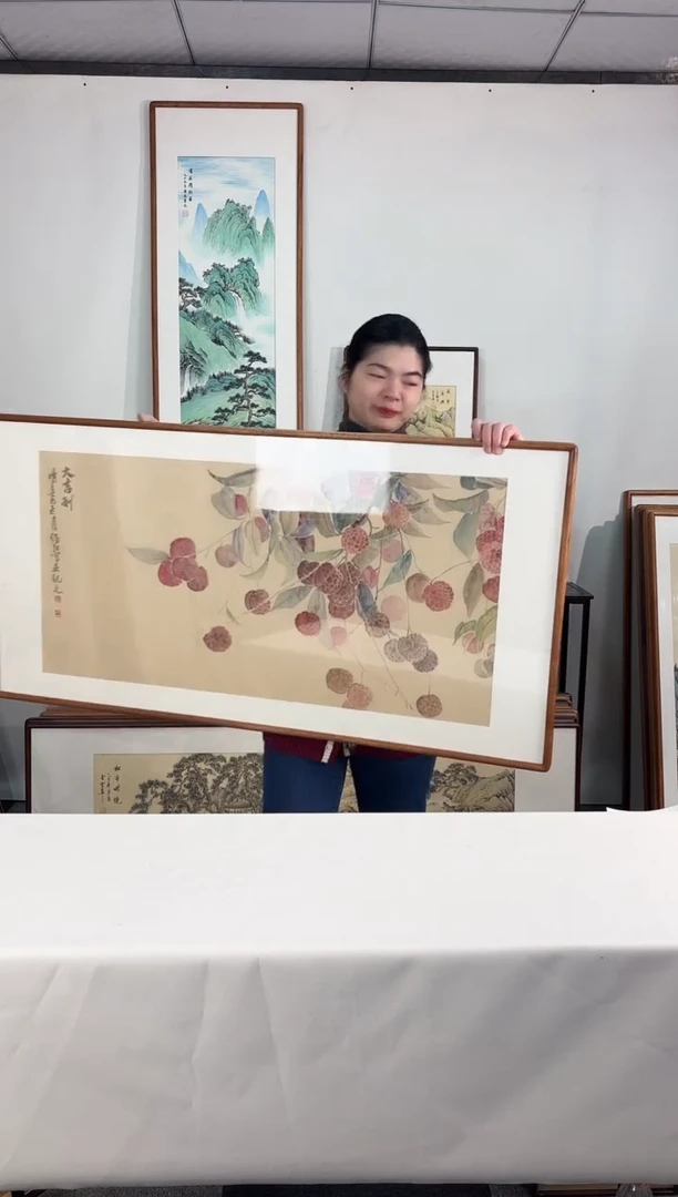 国画手绘*大吉利*62*122cm