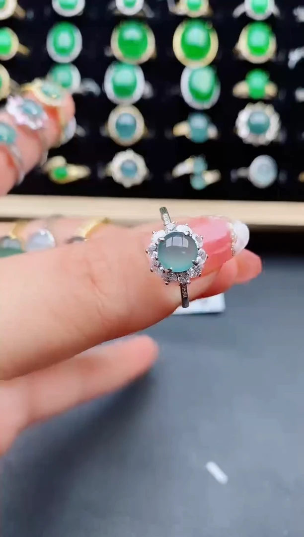 【闪购商品】翡翠戒指银S925镶嵌2121211212