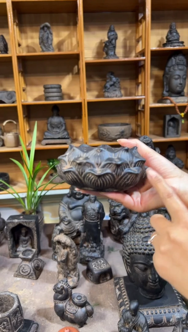 陶土【火山泥】莲蓬实心底座