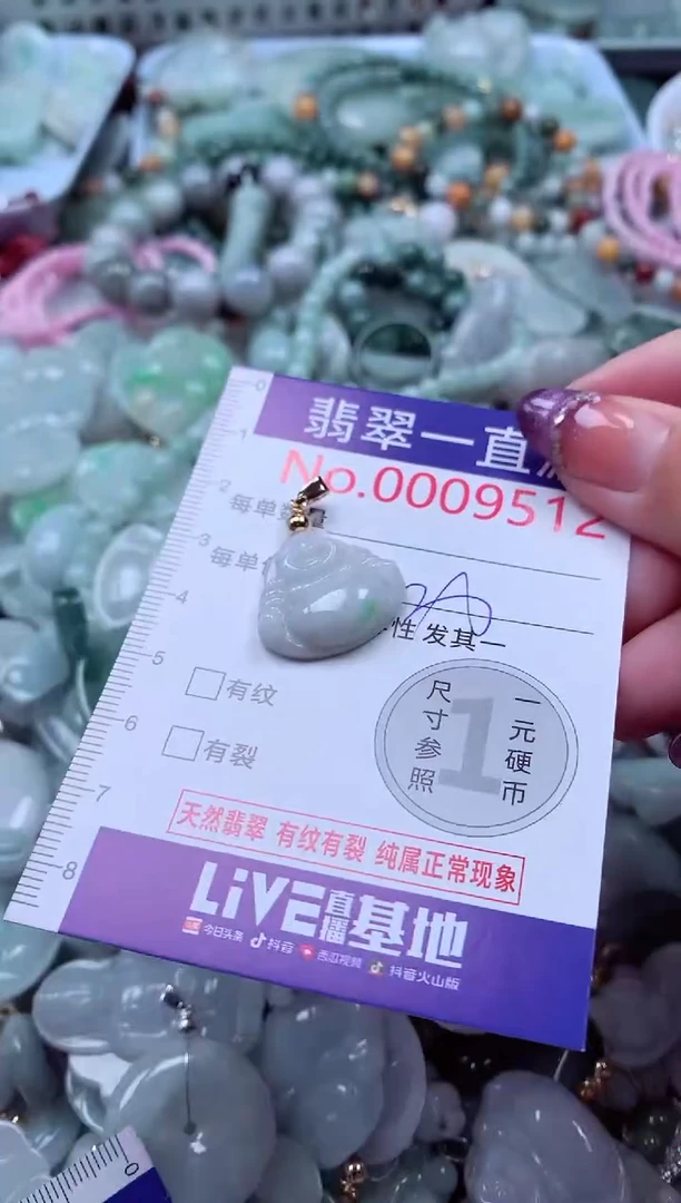 翡翠未镶嵌吊坠(不含链)9512