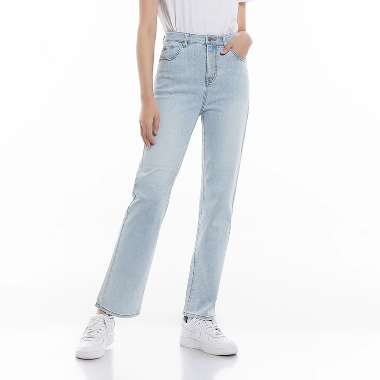 2025海思堡春秋休闲时尚高腰弹力修身直筒牛仔裤98002