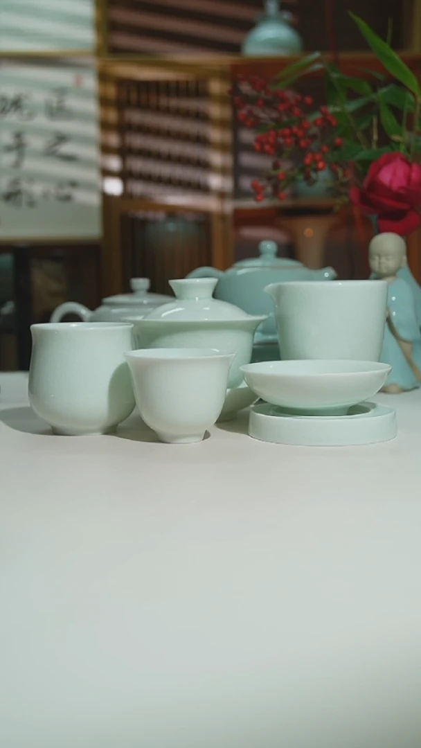珑匠玉清玉兰盖碗二级