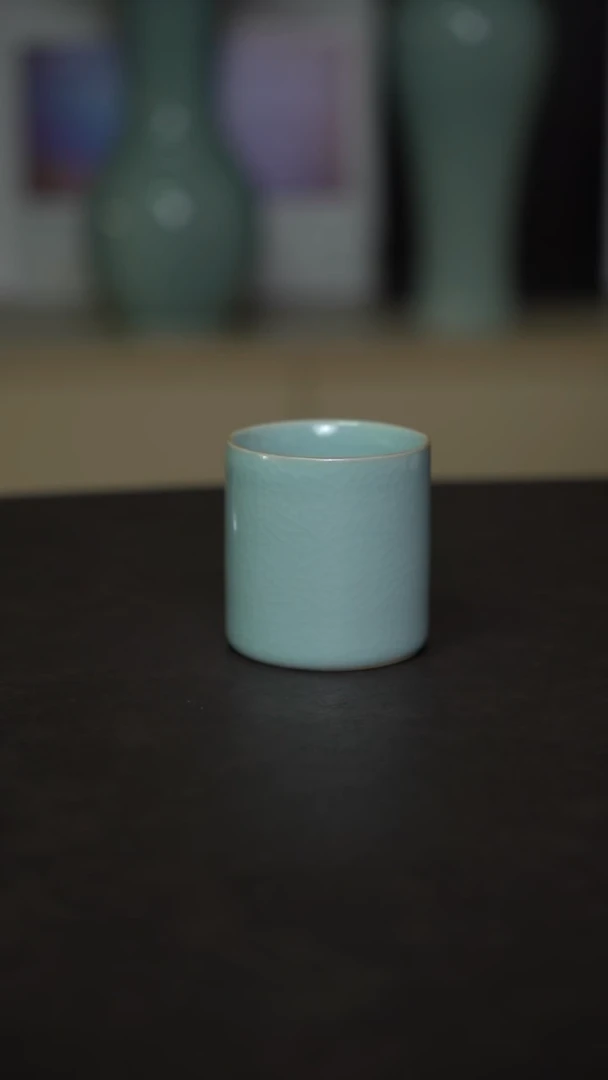 杯子瓷粉青釉直口杯120毫升