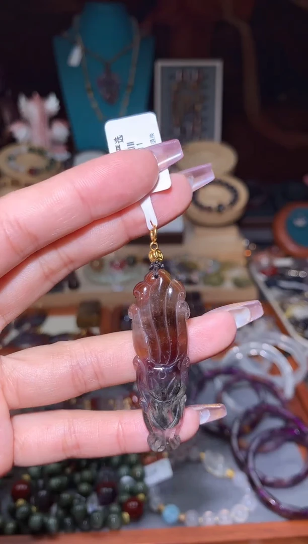 未镶嵌颈饰水晶极光凤九吊坠小