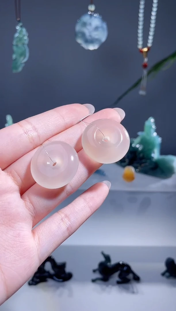 玛瑙/玉髓颈饰未镶嵌玛瑙 平安扣 多样性发1