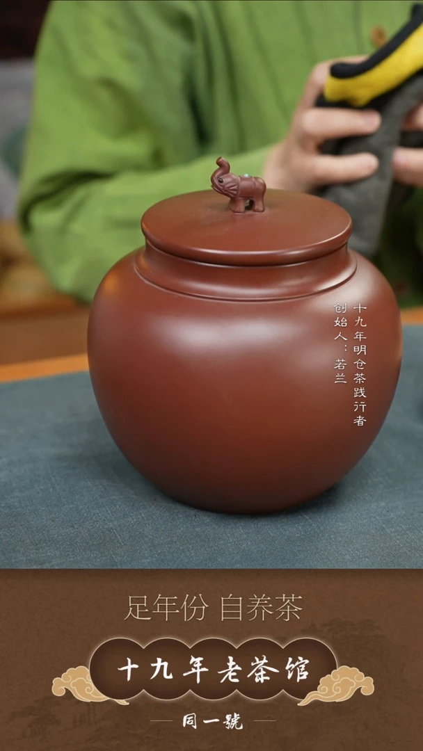 原矿紫砂1斤醒茶罐+1饼十八娉婷