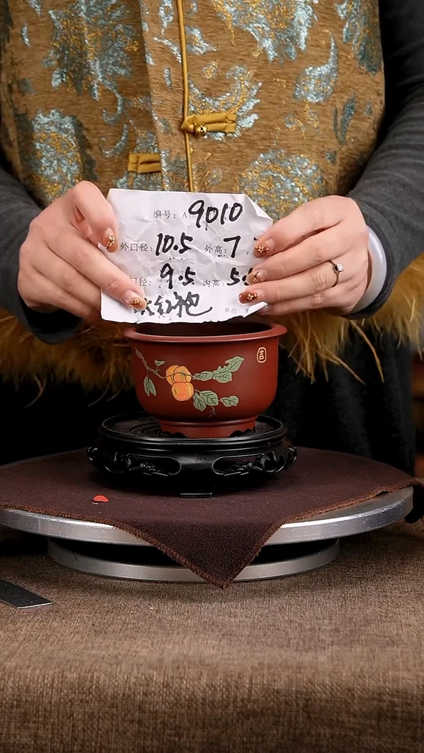 紫砂花盆花卉工艺9010+s