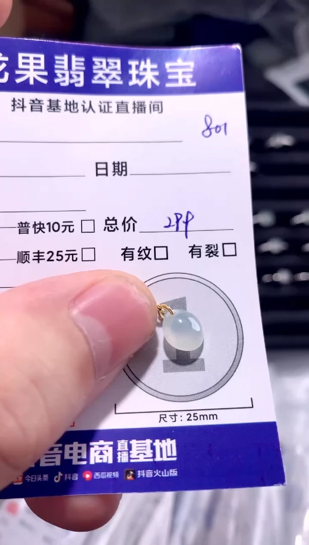 颈饰未镶嵌翡翠蛋面小提溜801