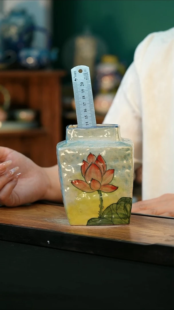 杯手绘心瓷陶瓷微瑕介意勿拍