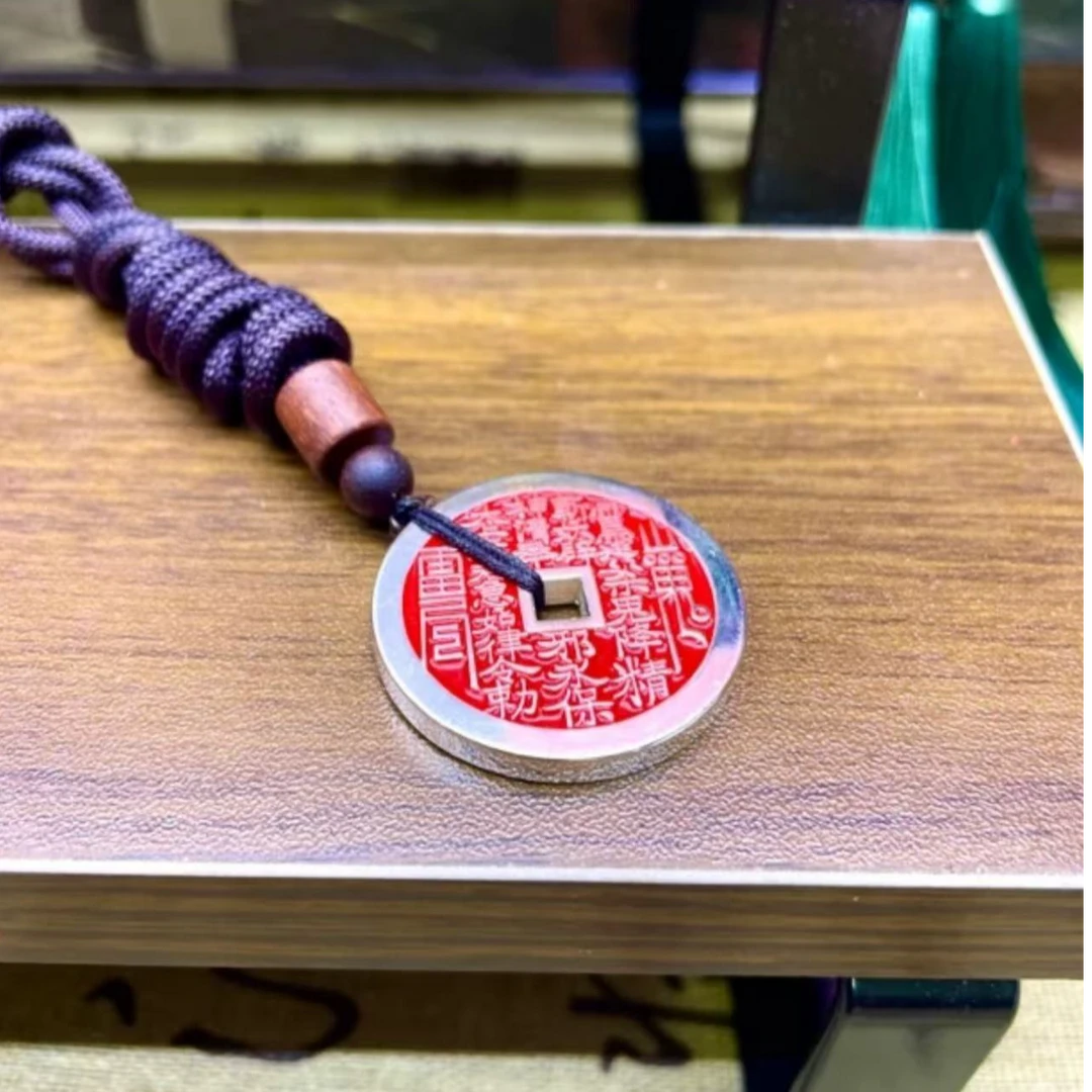 吊坠足银 吊坠足银 山贵花钱红色男女款12g+