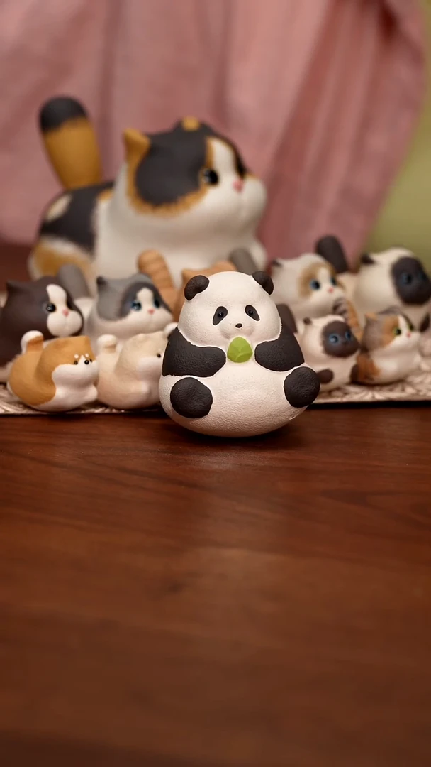 紫砂茶宠竹笋花花