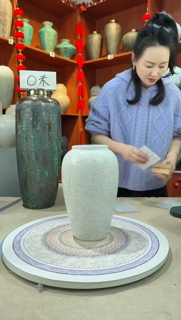【闪购商品】瓶陶瓷花瓶 无花 微瑕月光白中号
