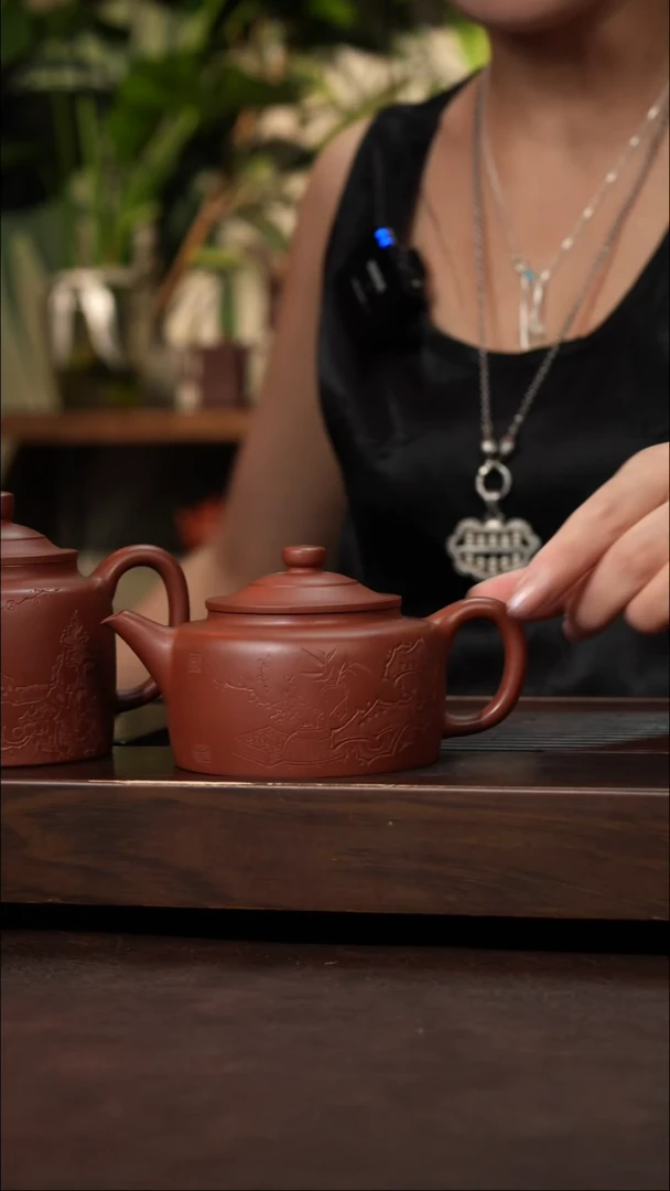 茶壶紫砂红清水剑流德钟220cc左右