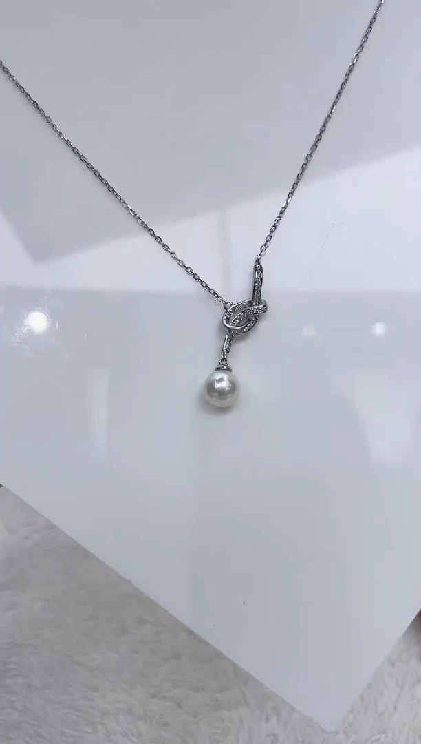【闪购商品】海水珍珠颈饰银S925镶嵌海水珍珠项链