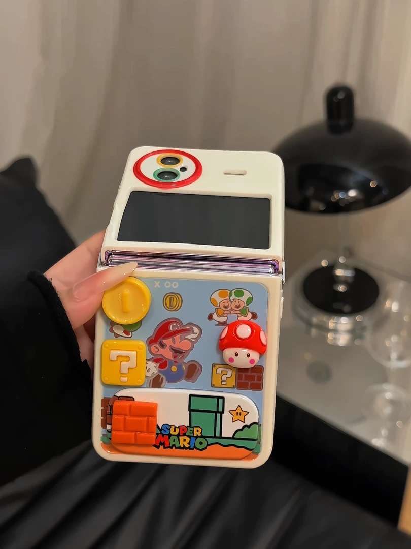 （VIVOXFLIP系列）折叠屏奶油适用VIVOXFLIP手机壳女防摔超级马里奥