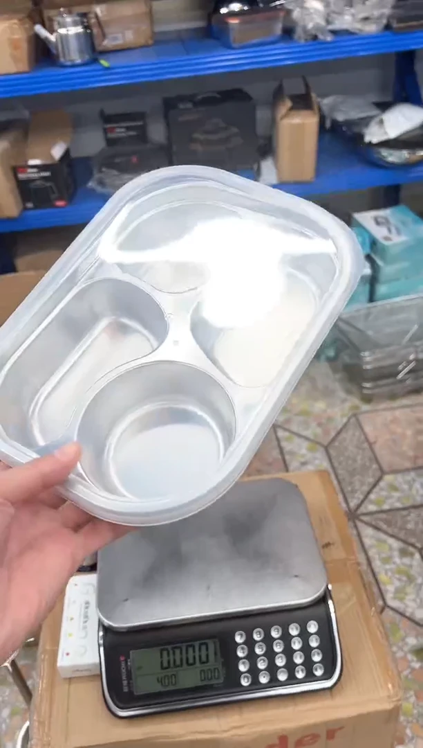 【闪购商品】不锈钢四格餐盘