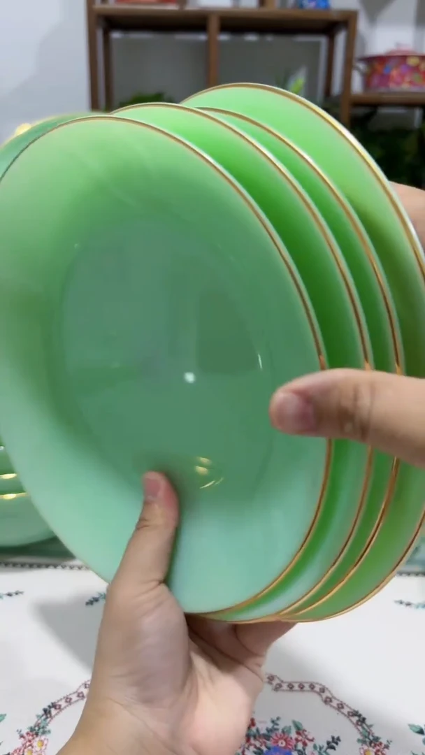 8英寸深盘4个 玉瓷【贝美】