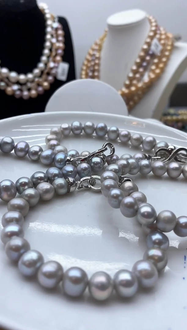 【闪购商品】淡水珍珠颈饰钛钢171