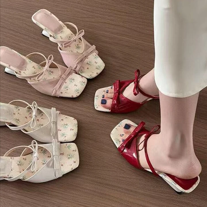 韩版凉鞋女坡跟2025新款夏季外穿法式不累脚仙女风甜美高跟凉拖鞋