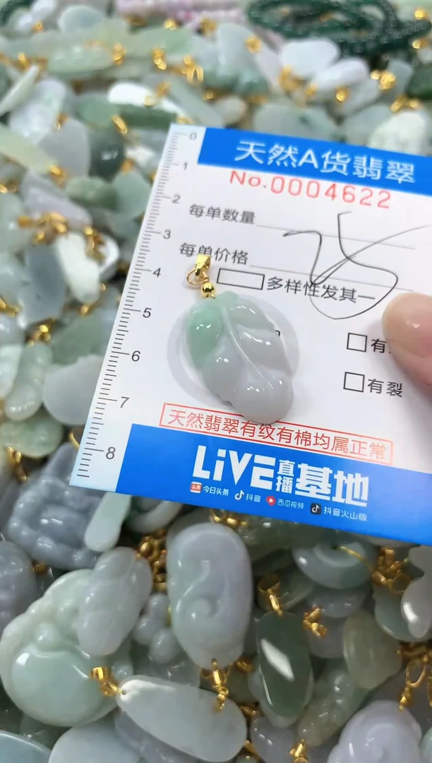 颈饰未镶嵌翡翠净货挂件-4622