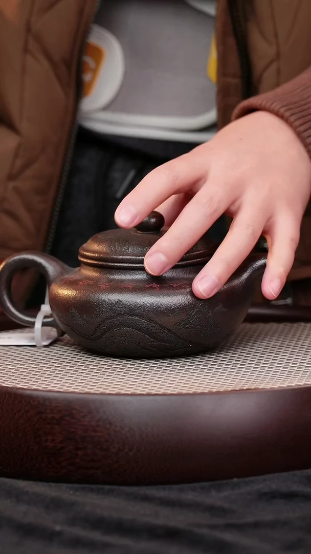 茶壶紫砂宜兴紫砂壶玄铁紫泥仿古h312036