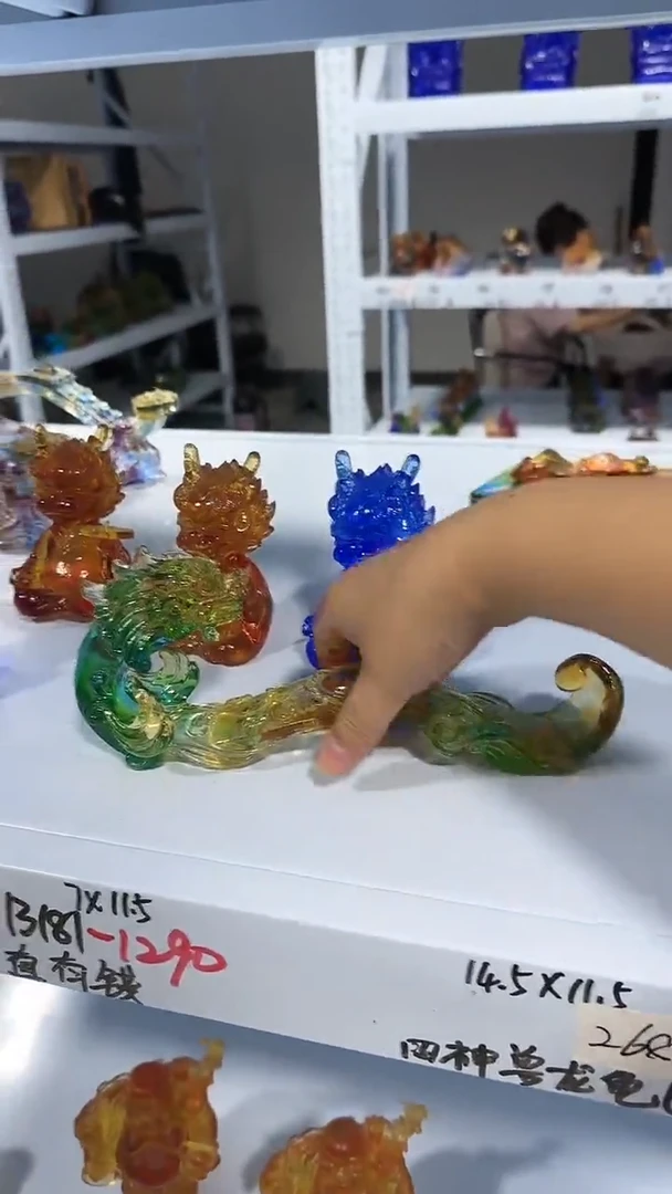 手工艺品琉璃古法琉璃  全品 青龙如意