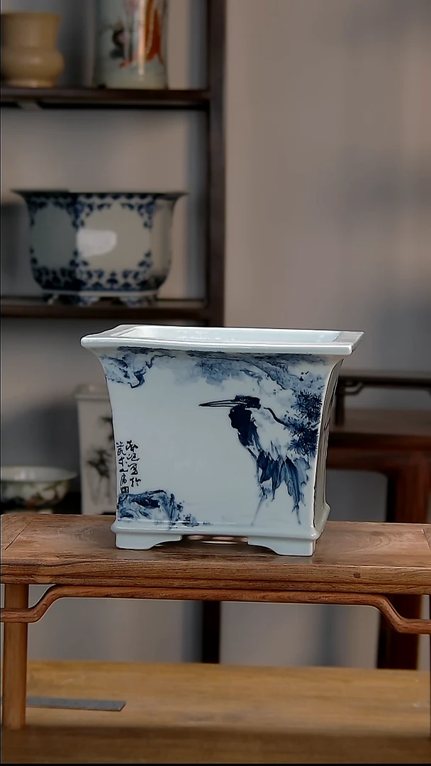 景德镇陶瓷手工花盆