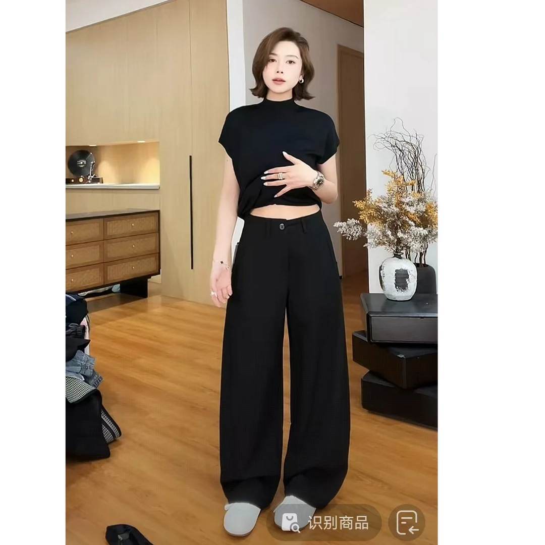 YYOUHAN2025新款早秋小众设计极简显瘦百搭西装休闲裤shutiao女装