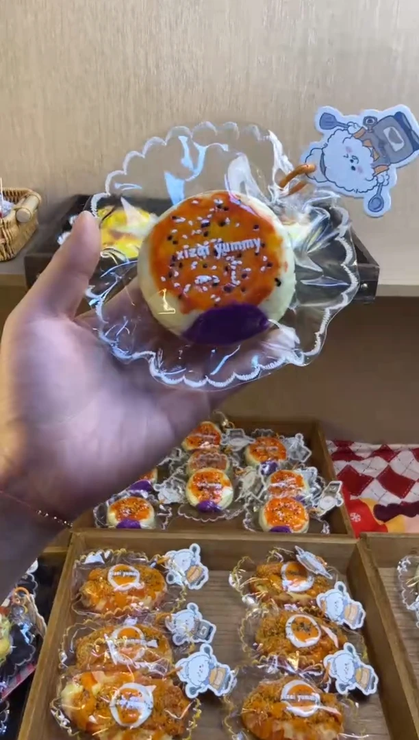 胶制胶制咬一口葡萄芝麻饼（软袋子