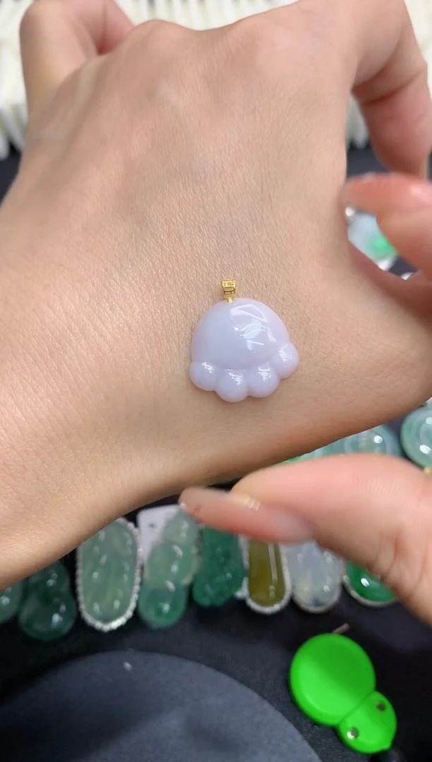 吊坠(不含链)18K金镶嵌翡翠11111111111111