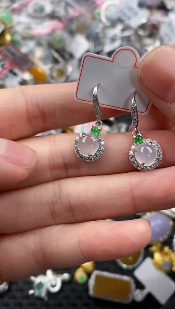 银S925镶嵌戒指翡翠777              7