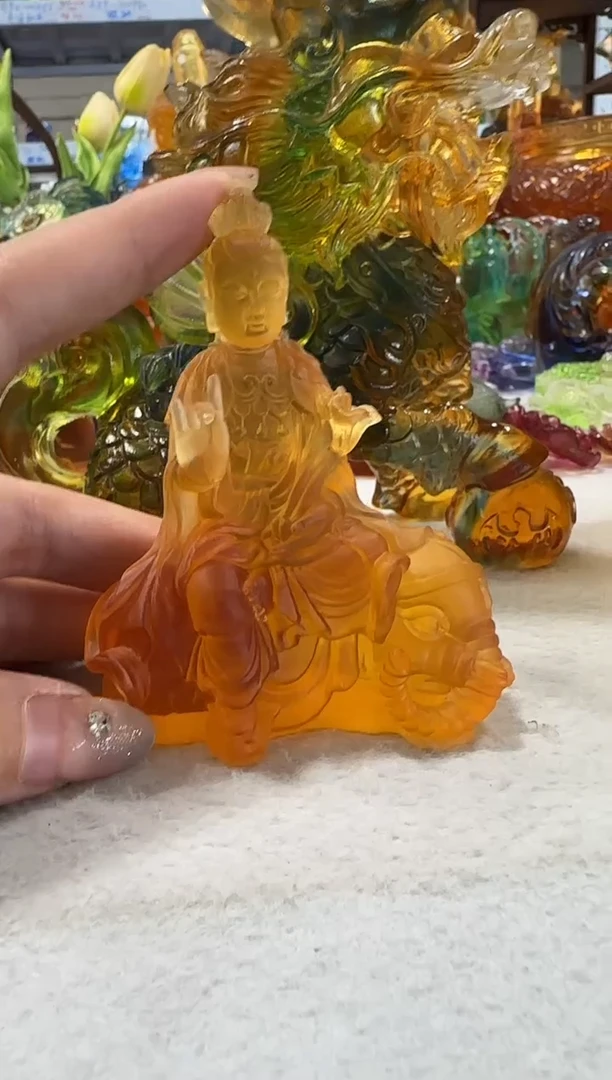 琉璃手工艺品普贤