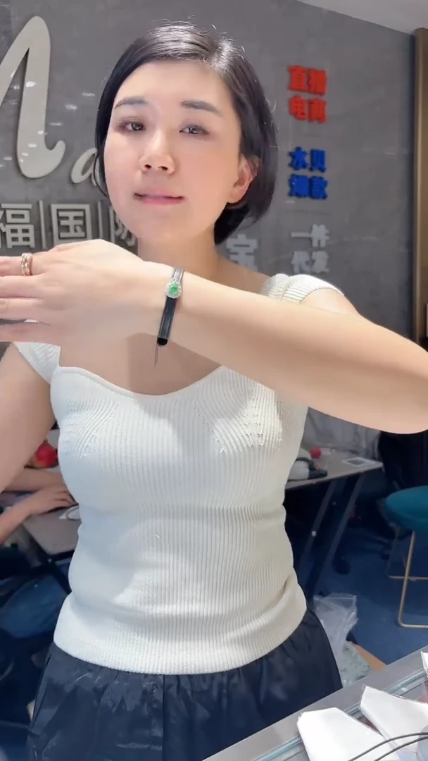 吊坠(不含链)银S925镶嵌翡翠mq吊坠送表带