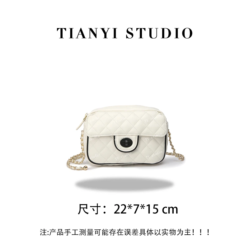 【TY】BF-66352-白配黑 轻奢高级韩版单肩潮流时尚简约女包