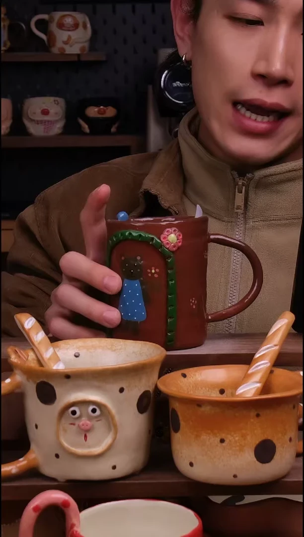 杯子陶景德镇可爱设计师款陶瓷13