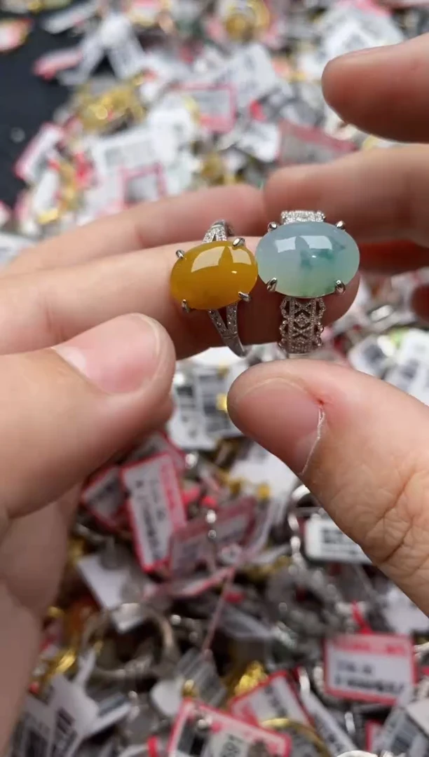 【闪购商品】翡翠戒指银S925镶嵌77777---10