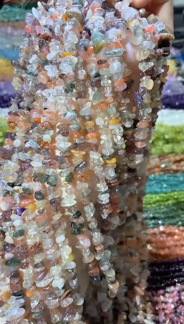 水晶珠宝半成品未镶嵌彩发晶