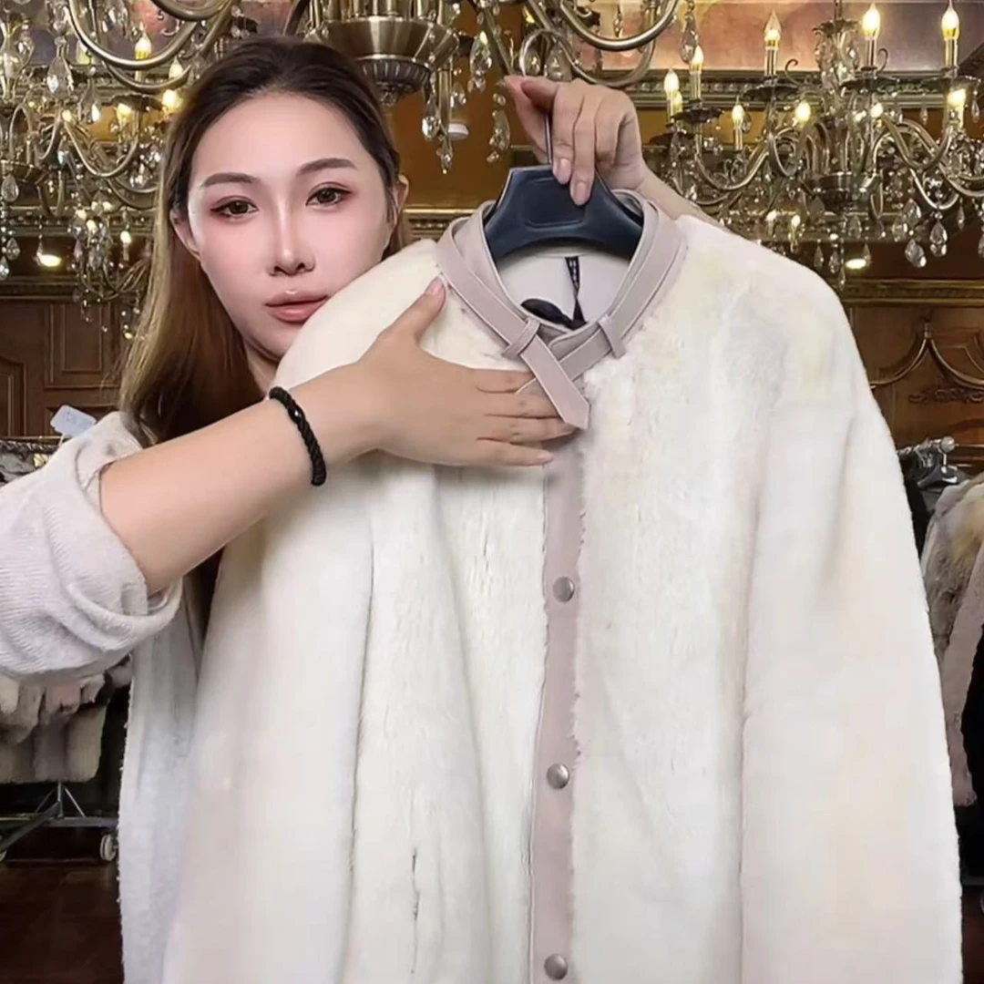 HERDERS ‘老头福利貂2.0’貂接皮毛一体皮草外套 248526