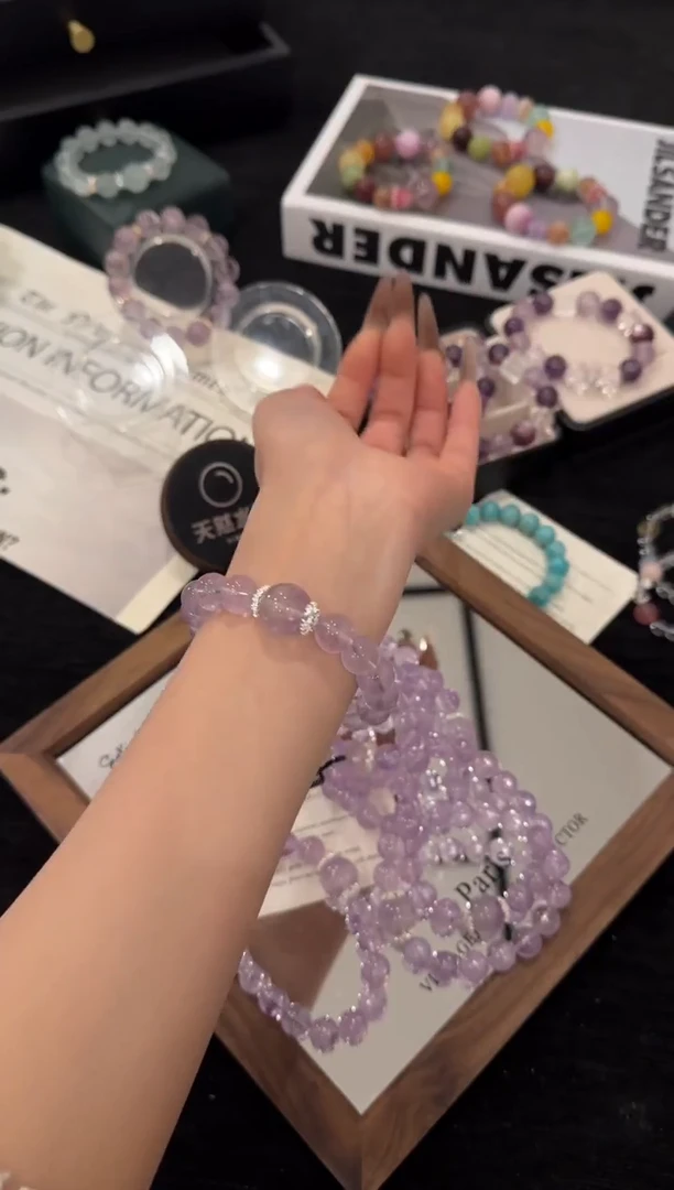 合金手链水晶紫水晶x3479