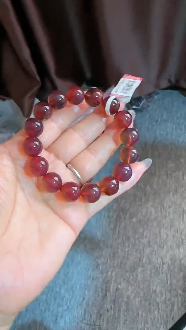 【闪购商品】琥珀手链未镶嵌规格13紫翳灵草手串#30