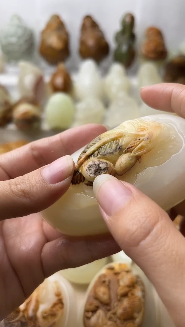 石材方解石棉纹正常不退换貔貅微瑕